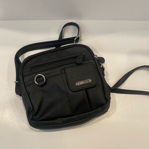 Black Leather Crossbody Bag